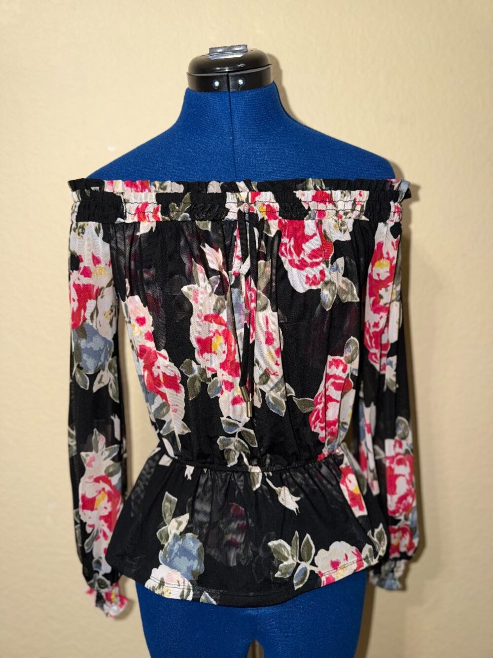 White House Black Market Floral Off-The-Shoulder Top - XXS NWOT